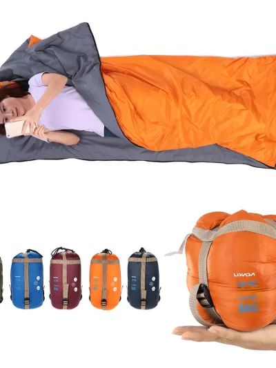LIXADA 190*75cm Envelope Sleeping Bag Adult Sleeping Bags Ultralight Travel Bag Spring Autumn