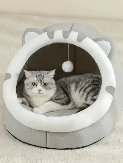 Super Cat Bed Warm Pet House Kitten Cave Cushion Cat House Warm Sleeping Dog Basket