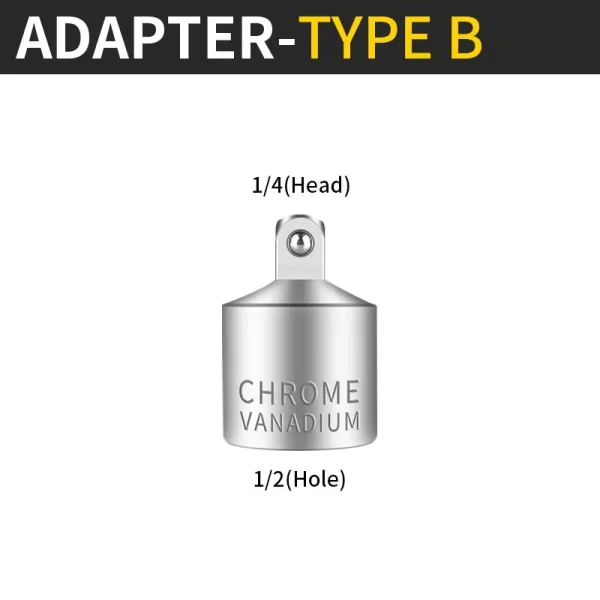 Onnfang Socket Adapter Drive Head Ratchet Wrench 1/2 3/8 1/4 CR-V Chrome Vanadium Steel - Image 24