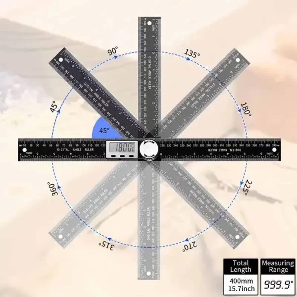 1 PC 2 in 1 Digital Angle Detector Scale Suitable for Woodworking Measurement - Image 6