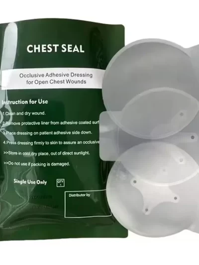 Vent Chest Seal Life-Saving Wound Care for Emergency or Tactical Situations Advanced Adhesive Sterile Transparent Lightweight
