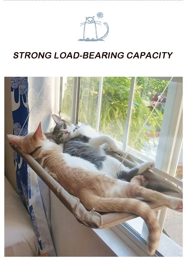 Pet Cat Hammock Aerial Hanging Cat Bed Cats Bed House Kitten Climbing Frame Sunny Window Seat - Image 11