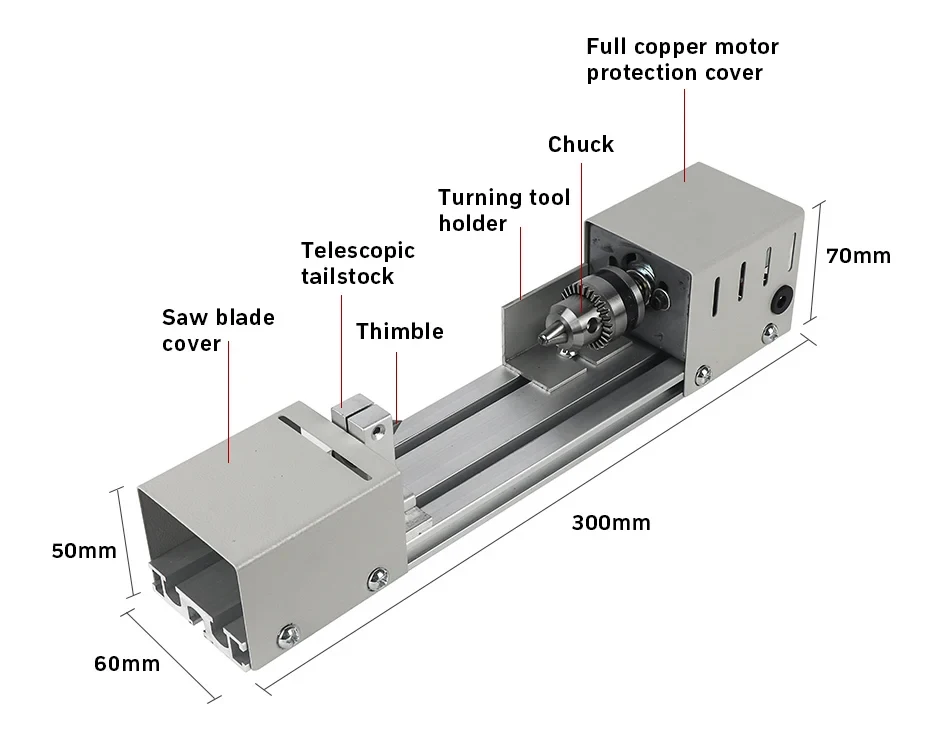 Electric Wood Mini Lathe Machine - Beads Grinding Polishing Beading Woodturning Lathe for Craft And DIY Projects - Image 28