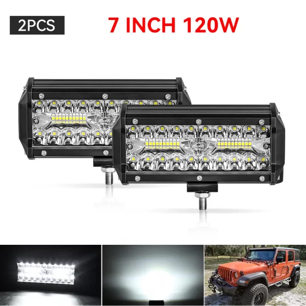 12V 24V Headlight Truck Farm Tractor Boat SUV ATV Light Bar/work Light Car LED Light Bar Offroad 4x4 Spotlights - Image 16