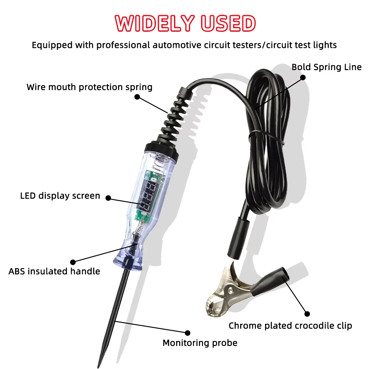 6V-24V 5V-90V Circuit Tester Digital Test Lamp Probe Pen Lamp Automotive Truck Voltage Circuit Test Pen - Image 2