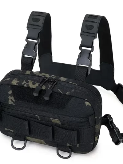 Tactical Chest Vest Bag Backpack Front Rig Pouch Fanny Pack