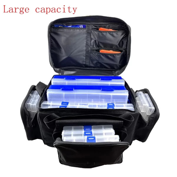 50*30*25cm Waterproof Fishing Bag Nylon Large Capacity Multi-Purpose Fishing Tackle Bag - Image 9