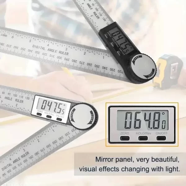 1 PC 2 in 1 Digital Angle Detector Scale Suitable for Woodworking Measurement