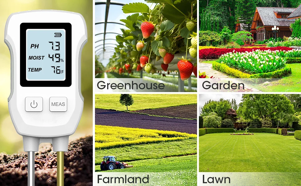 3 in 1 Digital LCD Soil Meter PH/Moisture/Temperature Soil Tester with Backlight for House Plants - Image 13