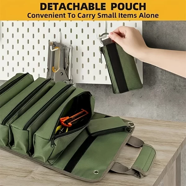 Heavy-Duty Roll-Up Tool Bag - Oxford Fabric Multi-Tool Organizer - Image 3