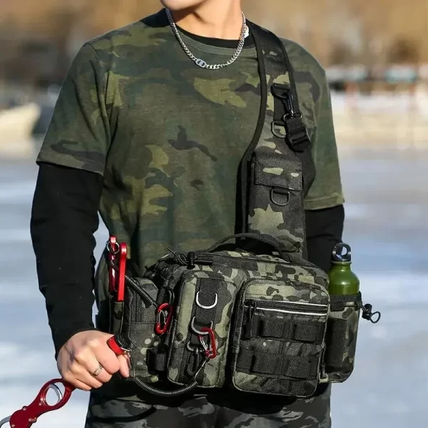 Fishing Tackle Backpack Lure Box Gear Storage Bag Fanny Pack - Image 2
