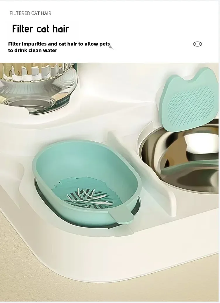 Cat bowl automatic feeder for cats, dogs, pets, water dispensers, integrated cat bowl, cat food basin, dogs, eating, drinking wa - Image 25