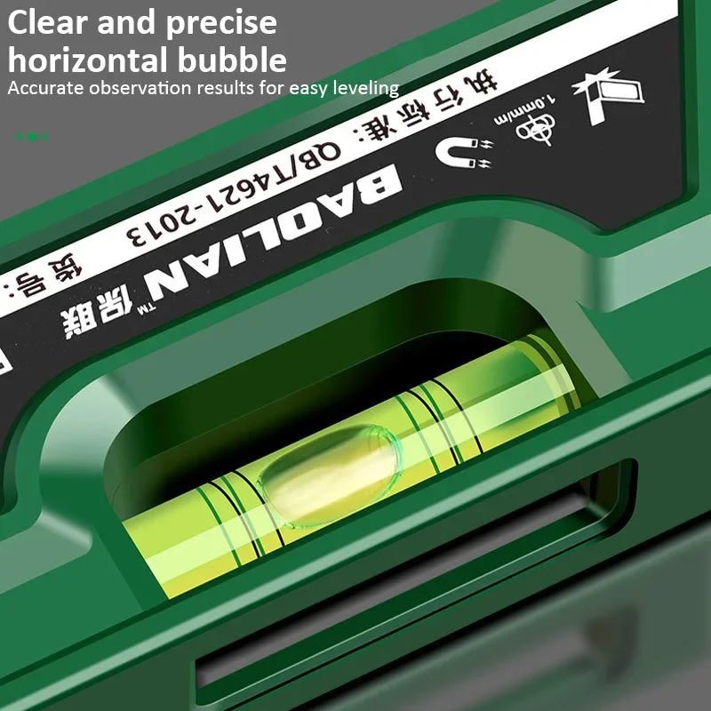 225MM Three Bubble Level Ruler High Precision Spirit Level Magnetic Lever Angle Gauge Finder - Image 2