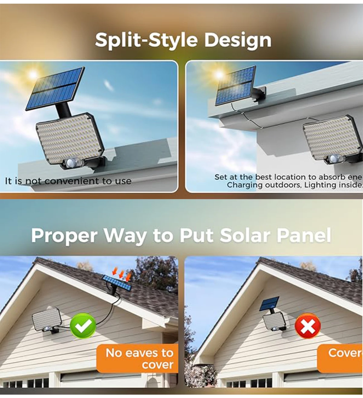 Solar Lights Outdoor 234LED 3 Modes Motion Sensor Flood Lights with Remote - Image 12