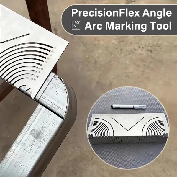 Precise-Flex Angle Arc Marking Tool Efficient Metal Pipe Saddle Cutting Guide Pipefitter Measuring - Image 13