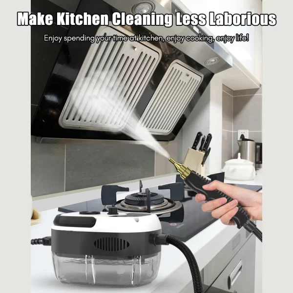 1500W Portable Handheld Steam Cleaner High Temperature Pressurized Steam Cleaning Machine with Brush - Image 4