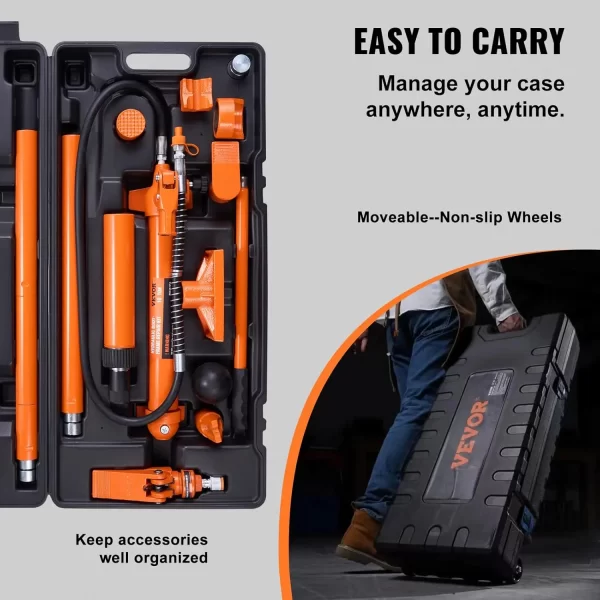 10 Ton Porta Power Kit, Hydraulic Ram with Pump, Car Jack - Image 5