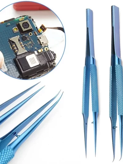 Precision Titanium Alloy Tweezers Professional Repair Fingerprint Fly Line Phone Motherboard Antimagnetic Electronics Forceps