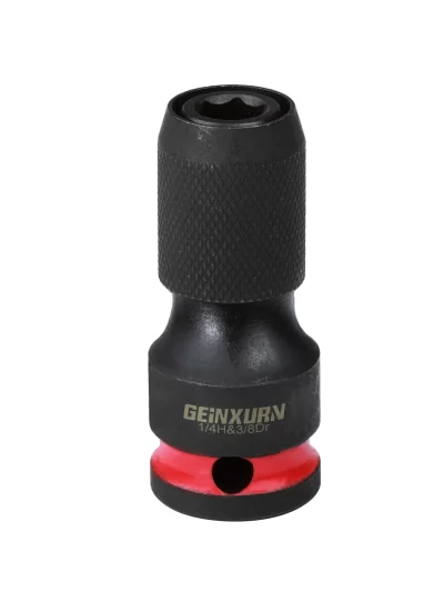 Geinxurn Impact Screwdriver Bit Holders,3/8-Inch Square Drive to 1/4-Inch Quick Release Hex Socket Adapter with screwdriver bits