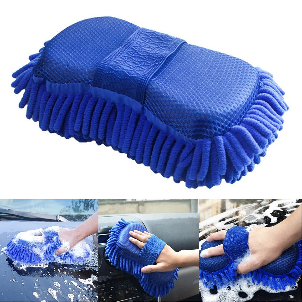Car Wash Microfiber Chenille Car Wash Sponge Care Washing Brush Pad - Image 8