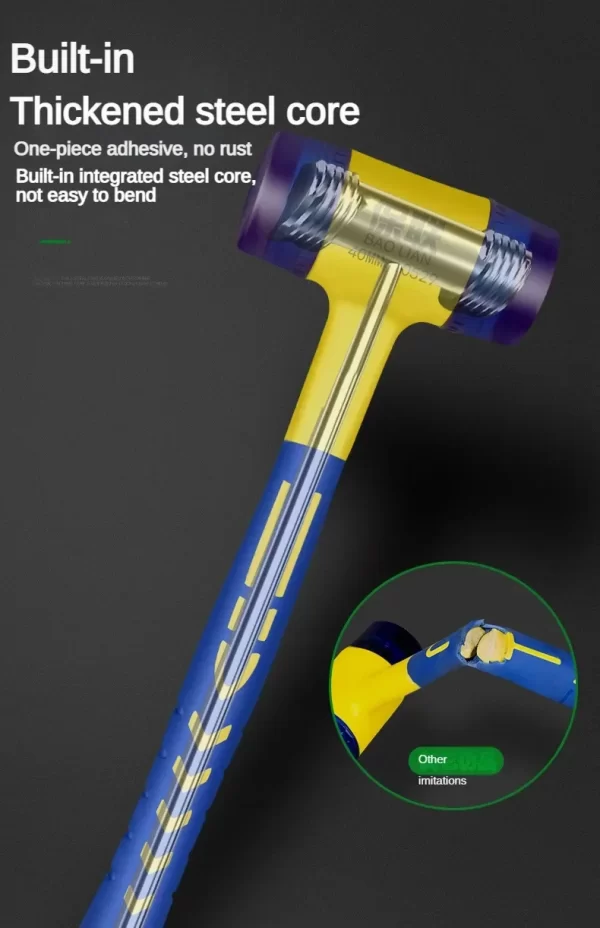 1 double headed installation hammer, 25mm to 45mm rubber hammer with rubber handle - Image 17