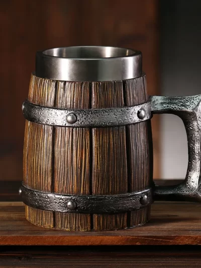 Hot-selling Wooden Barrel Beer mug , Large-capacity  Coffee mug