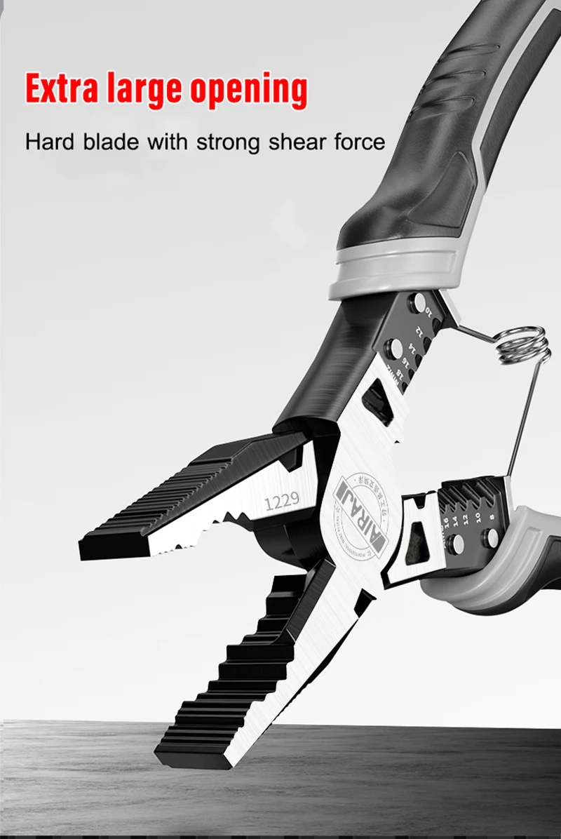 AIRAJ Multifunctional Universal Diagonal Pliers Hardware Wire Cutters Professional Electrician Anti Slip - Image 15