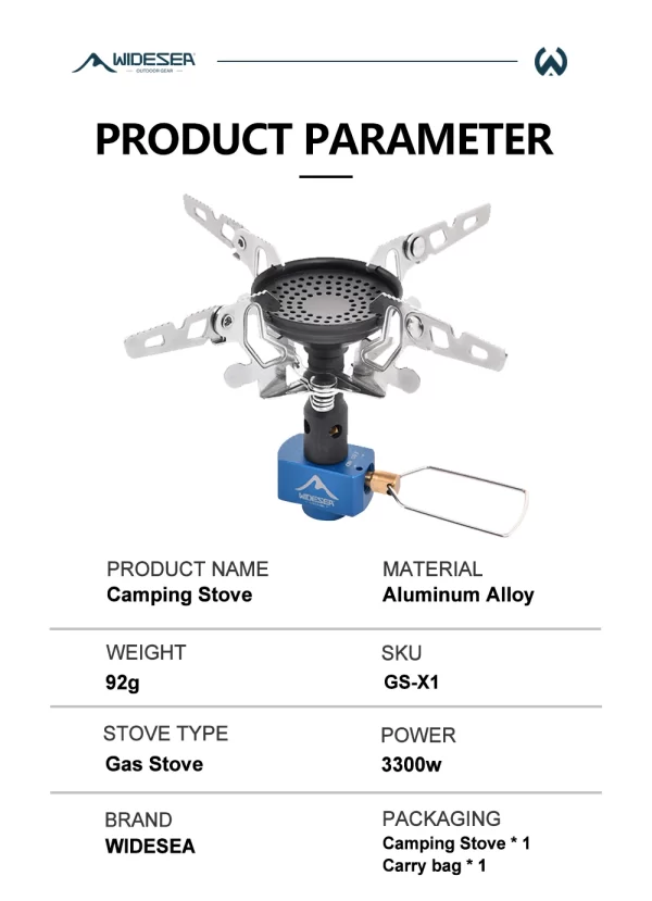 Outdoor Camping Gas Burner Outdoor Stove 3300W  Survival Bushcraft Kitchen - Image 8