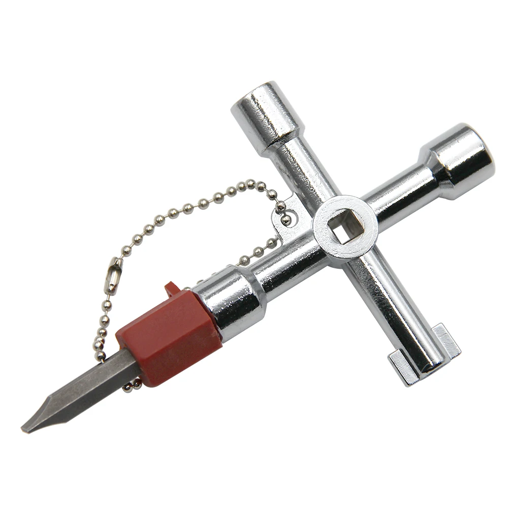 Four-in-one multi-function key wrench electric elevator electric control cabinet valve inner triangle four corners screwdriver - Image 10