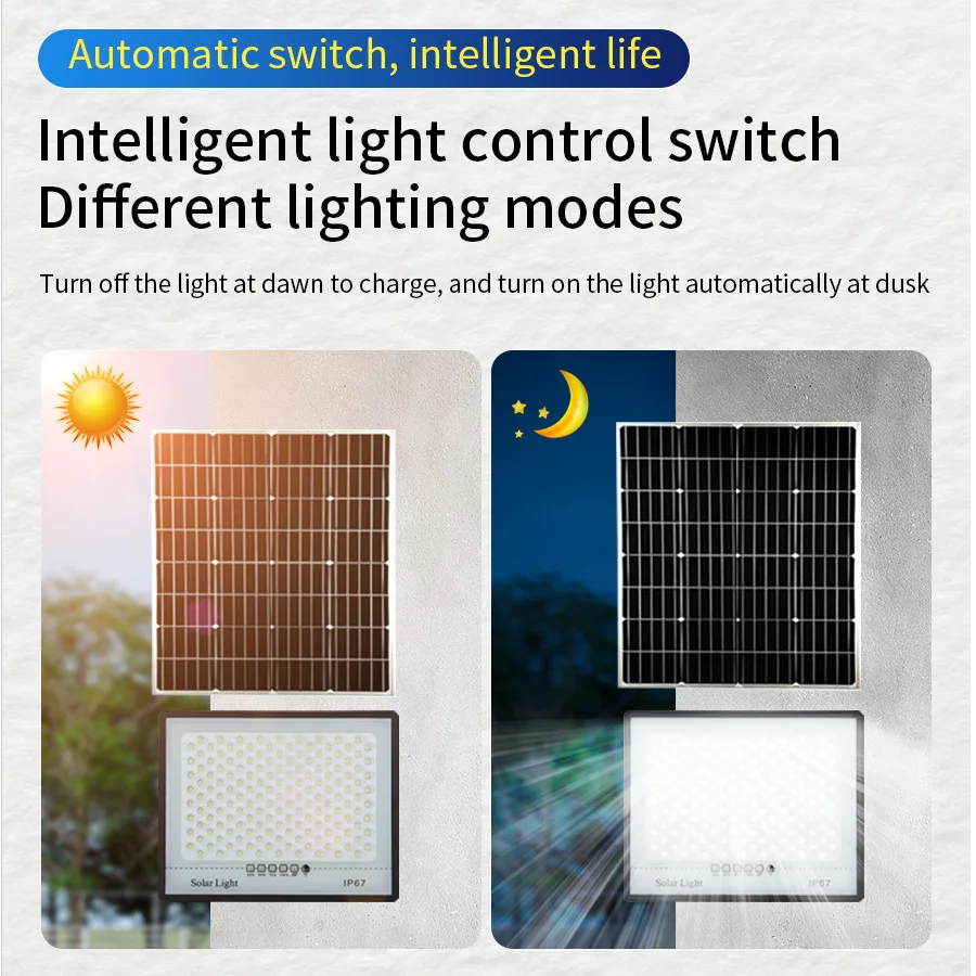 300W Solar Lamp Outdoor Waterproof Spotlights Solar Lights Remote Control Solar Floodlight - Image 3