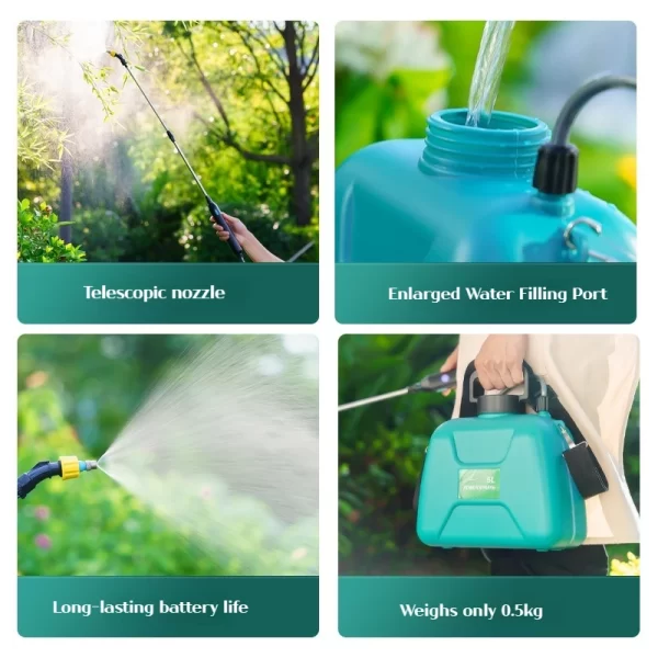 Shoulder-type electric pesticide sprayer 2000mAh lithium battery comes with bucket USB charging - Image 4