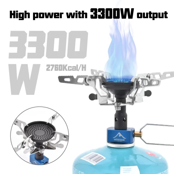 Outdoor Camping Gas Burner Outdoor Stove 3300W  Survival Bushcraft Kitchen