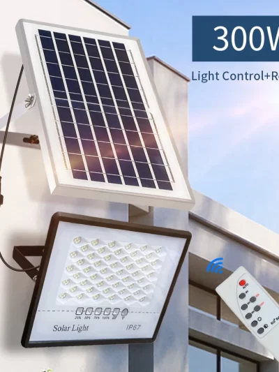 300W Solar Lamp Outdoor Waterproof Spotlights Solar Lights Remote Control Solar Floodlight