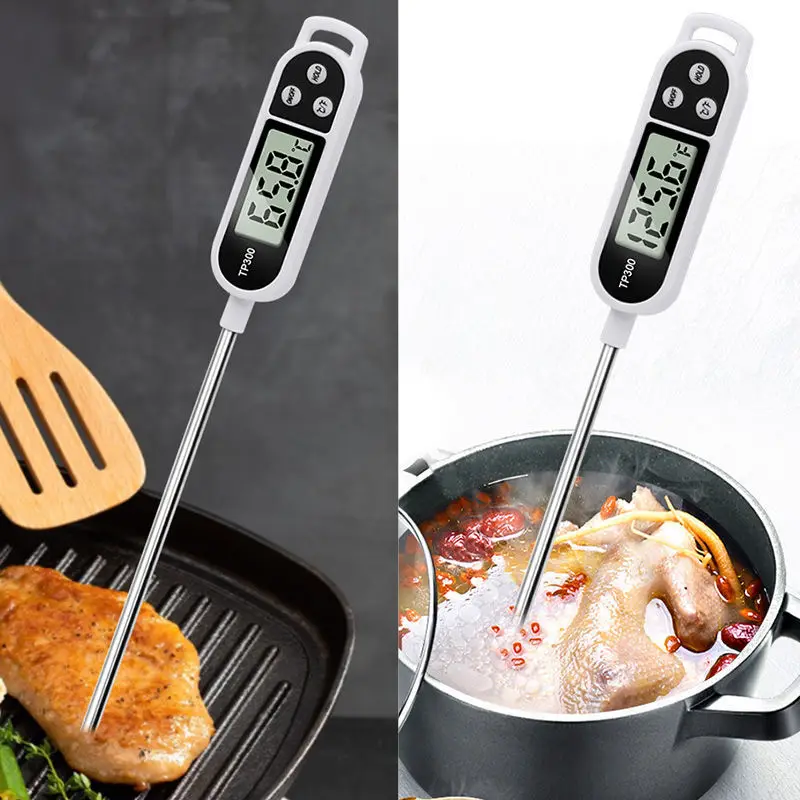 Food Thermometer Digital Real-Time Reading Meat And Beverage Thermometer With LCD Display And Probe Electronic Kitchen Thermomet - Image 3