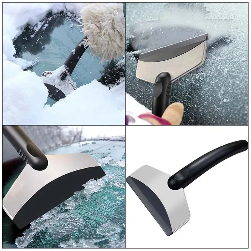 2Pcs Multifunction Car Snow Shovel Winter Windshield Defrosting Ice Scraper - Image 4