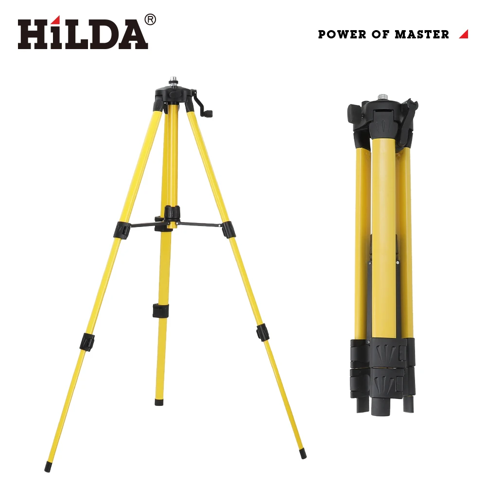 HILDA 1.2M/1.5M 5/8 Inch Adjustable Height Thick Ferroalloy Tripod Laser Level Stand Base for Self Leveling - Image 4