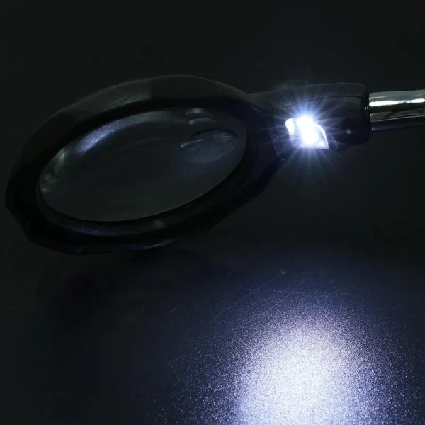 Desktop Magnifier Welding Magnifying Glass LED Holder Soldering Repair Tool - Image 6