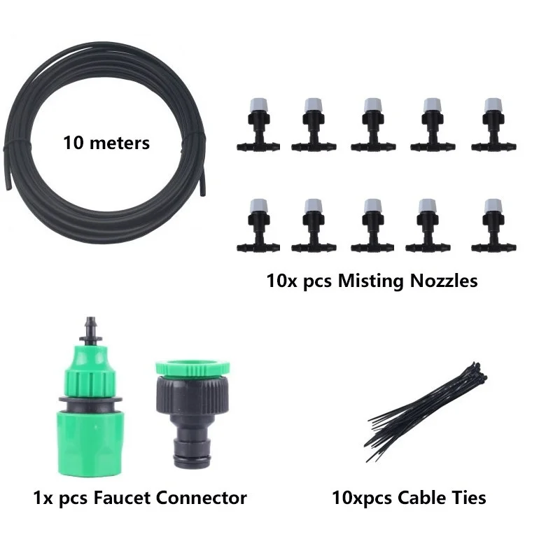 New Irrigation 10Meters 10 Sprinklers Nozzles Water Sprayer Misting Fog - Image 4