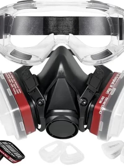New 7-in-1/16-in-1 Black 6200 Dust Mask Half Face Respirator Spray Paint Organic Vapor Chemical Gas Filter Gas Mask