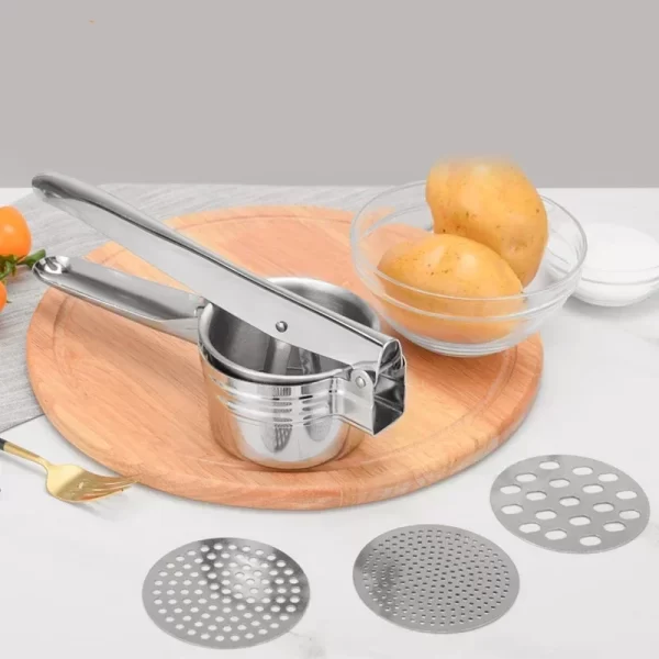 Masher RicerPress Mashed Potatoes Stainless Steel Crushing Puree Fruit Vegetable Squeezer Juicer Press - Image 6