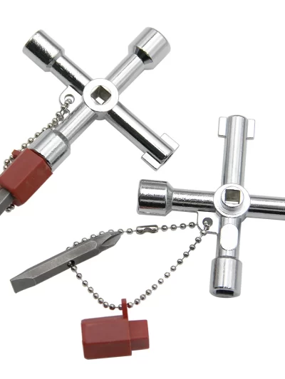 Four-in-one multi-function key wrench electric elevator electric control cabinet valve inner triangle four corners screwdriver