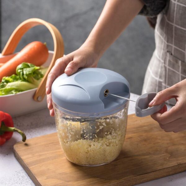 500/900ML Manual Meat Mincer Garlic Chopper Rotate Garlic Press Crusher Vegetable Onion Cutter - Image 14