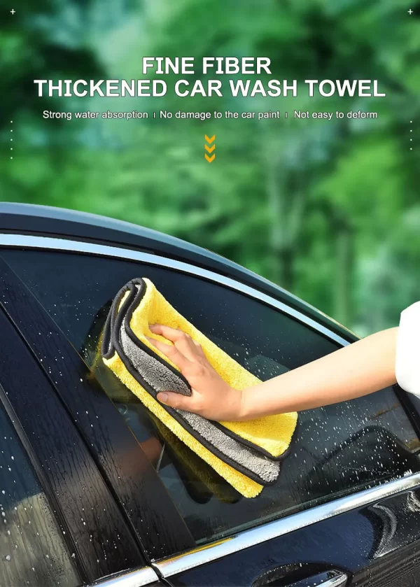 SEAMETAL Microfiber Car Washing Towel 400GSM Double-Sided Coral Velvet Clean Towels High Water Absorption - Image 12