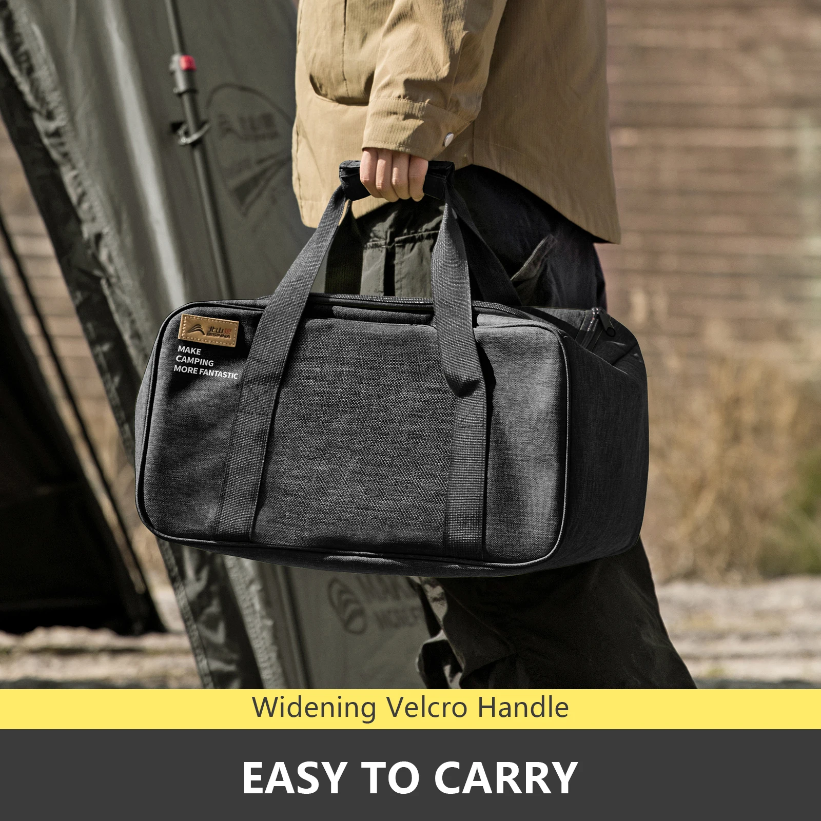 BISINNA Outdoor Camping Bag 26L Folding Gas Tank Storage Bag Picnic Cookwre Container Camp Supplies Adjustable Partition - Image 6