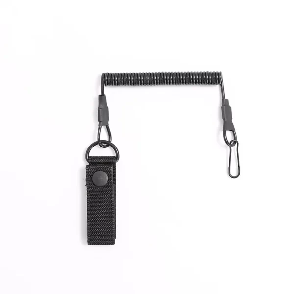 Tactical Anti-lost Elastic Lanyard Anti-theft Anti-cut Military Spring Seat Belt Gun Rope Key Ring - Image 3