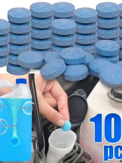 ‌All-Season Windshield Washer Effervescent Tablet (Solid Concentrate) Shellac-Free Formula