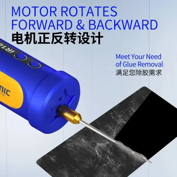 MECHANIC IR18 Electric OCA Glue Remover 8-speed Adjustable With LED Lamp Multifunctional Grinder Phone Screen Spinning Rod - Image 3