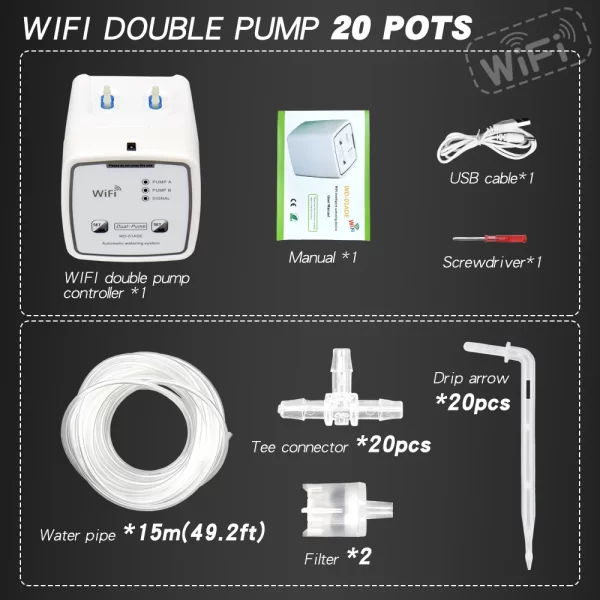 WIFI Intelligent Watering Device Double Pump Timed Automatic Drip Irrigation System - Image 22