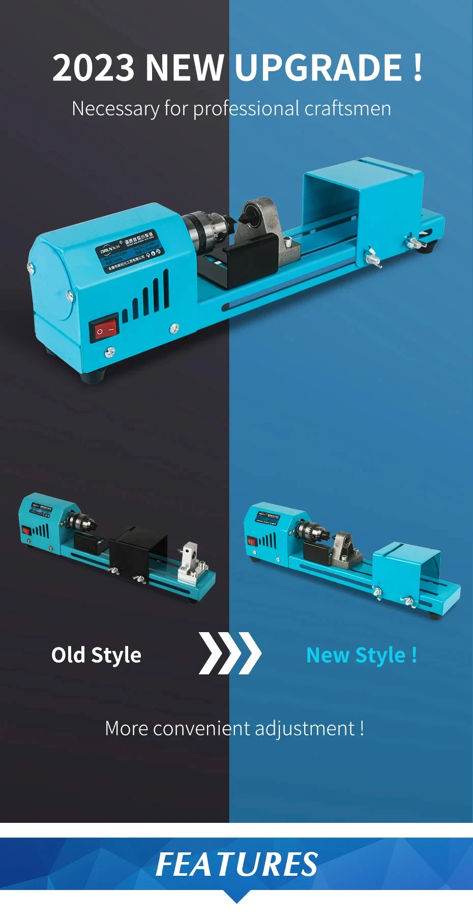 Electric Wood Mini Lathe Machine - Beads Grinding Polishing Beading Woodturning Lathe for Craft And DIY Projects - Image 15