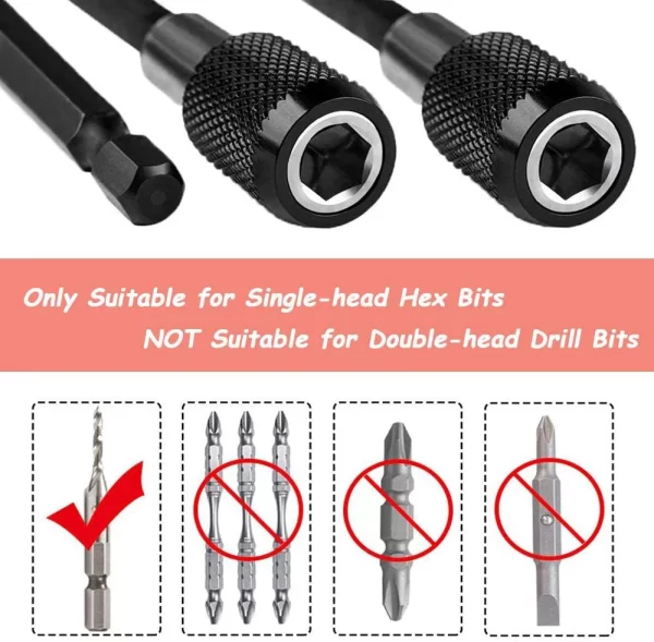 60/100/150mm Hexagonal Quick-release Self-locking Extension Rod Electric Drill Driver - Image 17